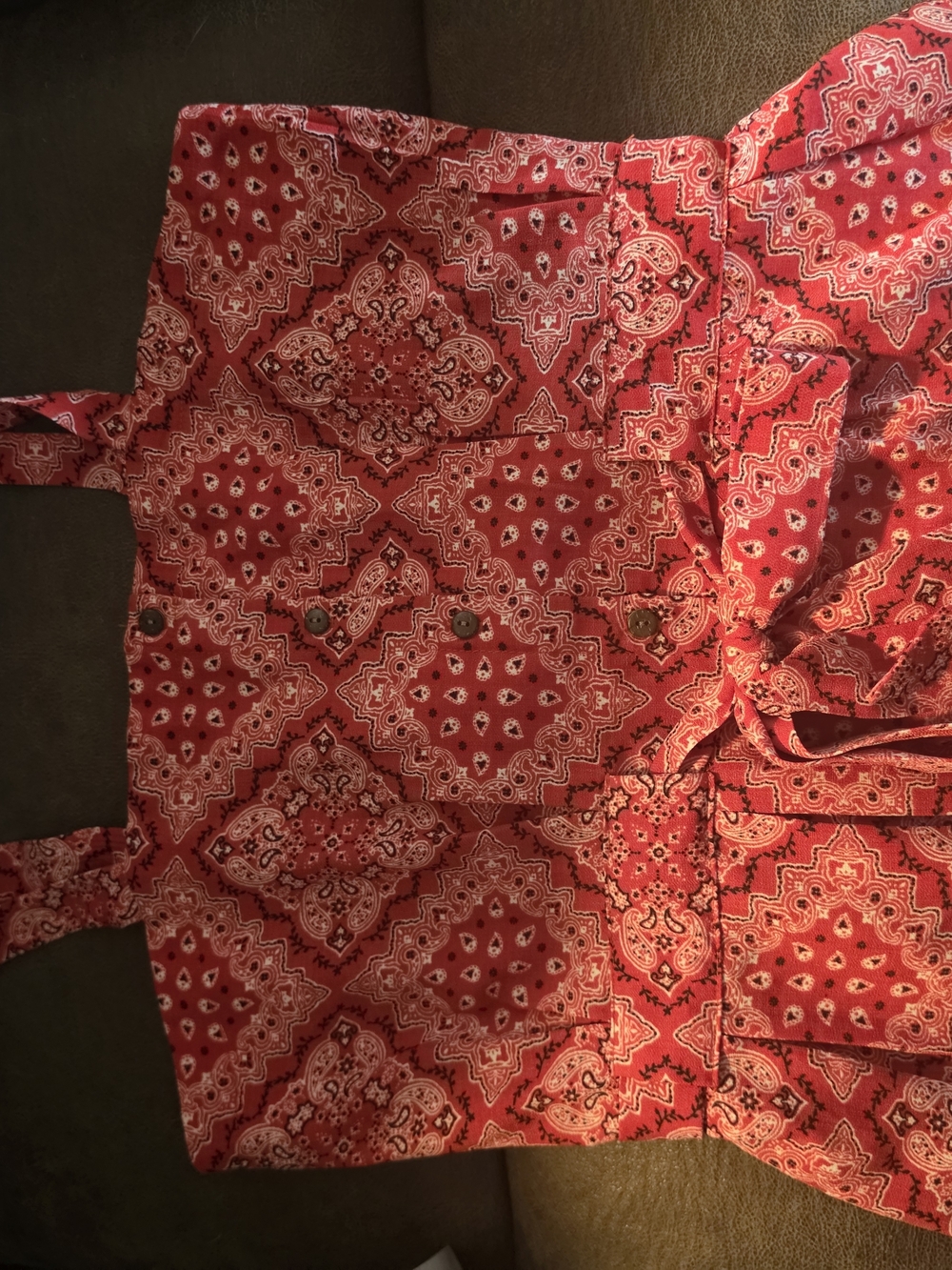 Red Bandana Print Top